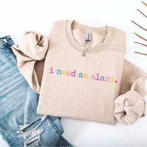 Alani Tan Crew Neck Sweater